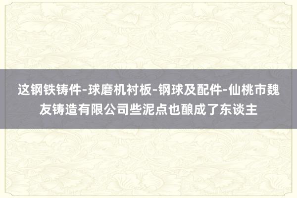 这钢铁铸件-球磨机衬板-钢球及配件-仙桃市魏友铸造有限公司些泥点也酿成了东谈主